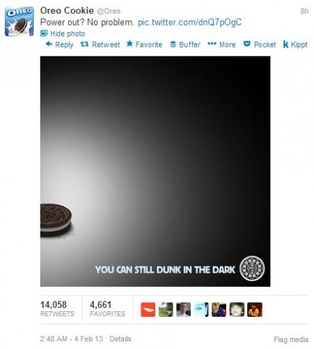 orea superbowl tweet